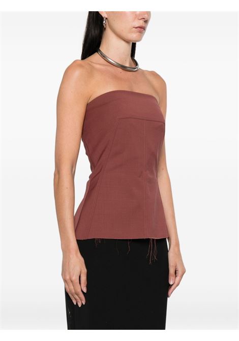 Top stile bando con zip sul retro in rosa Rick owens - donna RICK OWENS | RP02E4127WST13